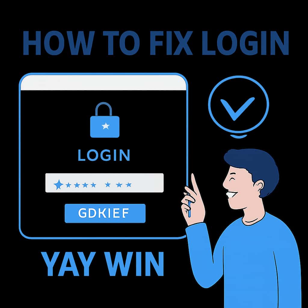 Diagram illustrating common login issues with YAY Win.