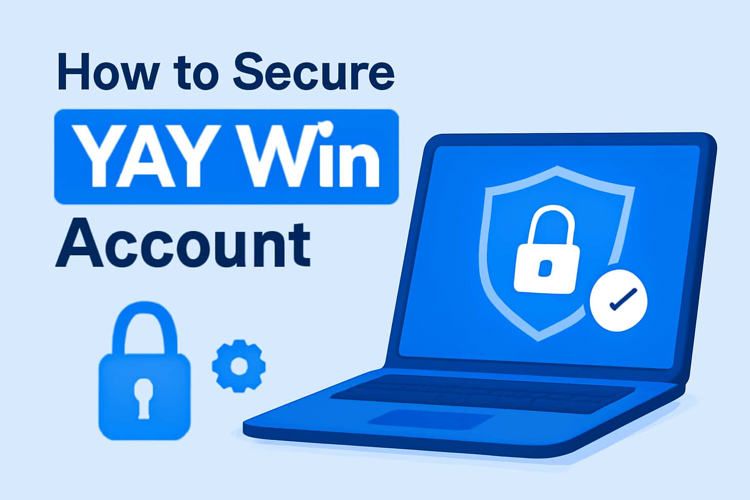 A sophisticated graphic illustrating the importance of account security for YAY Win.
