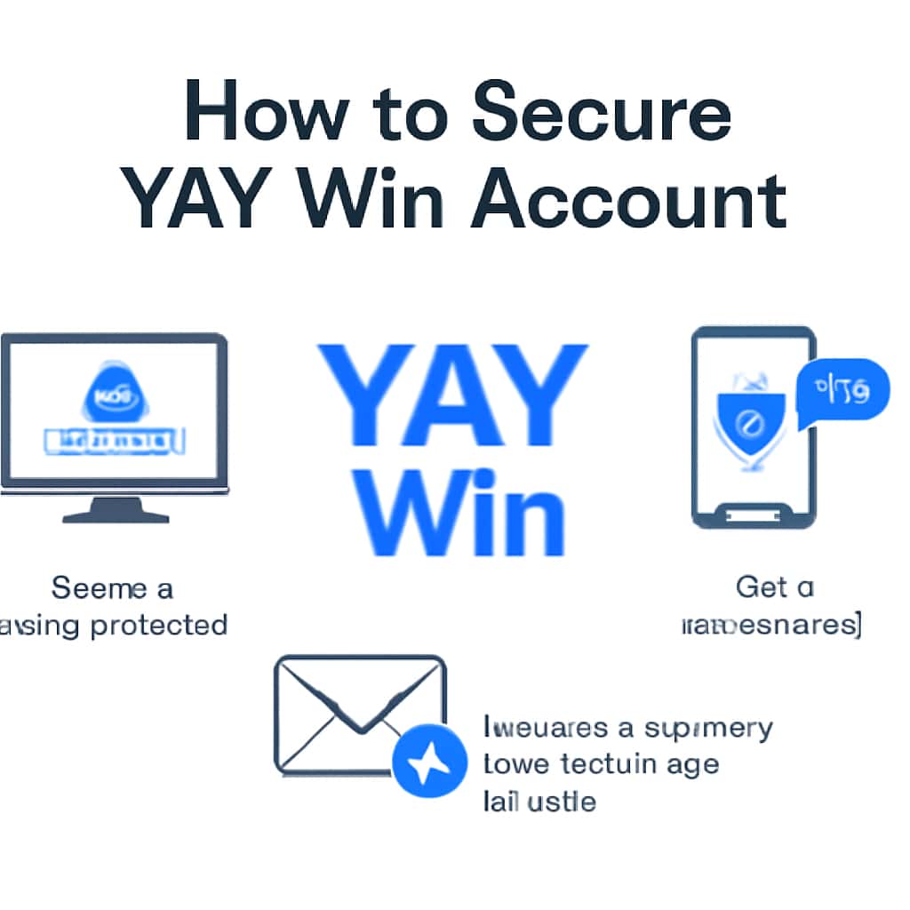 An educational diagram depicting security measures for YAY Win accounts.