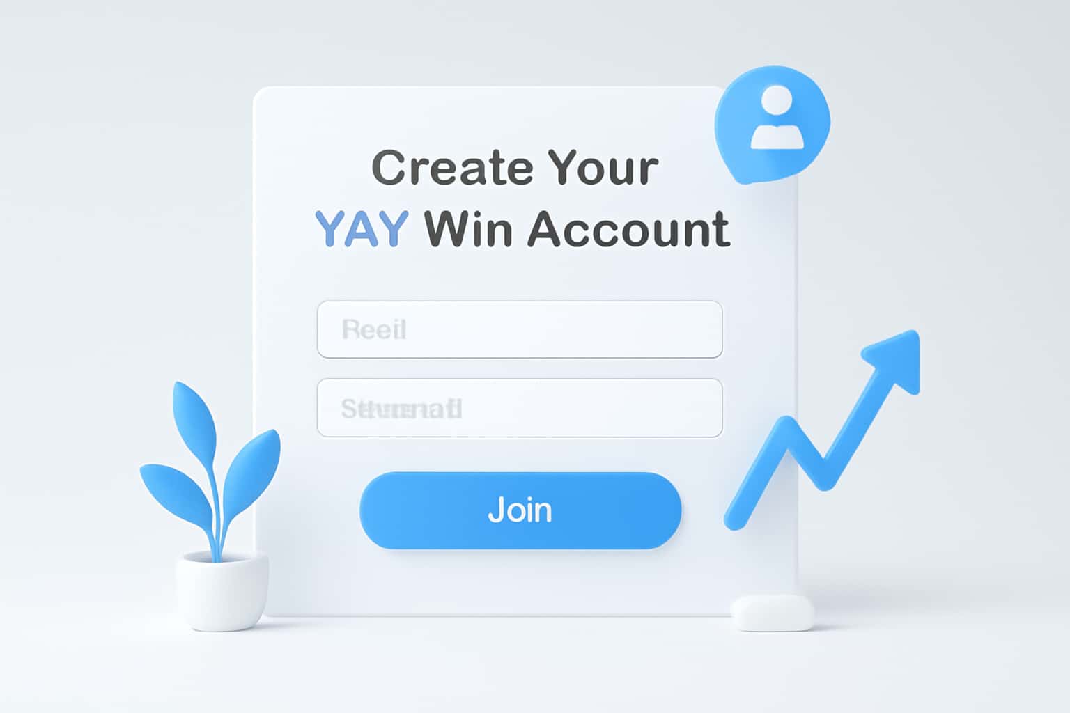 Create Your YAY Win Account Interface