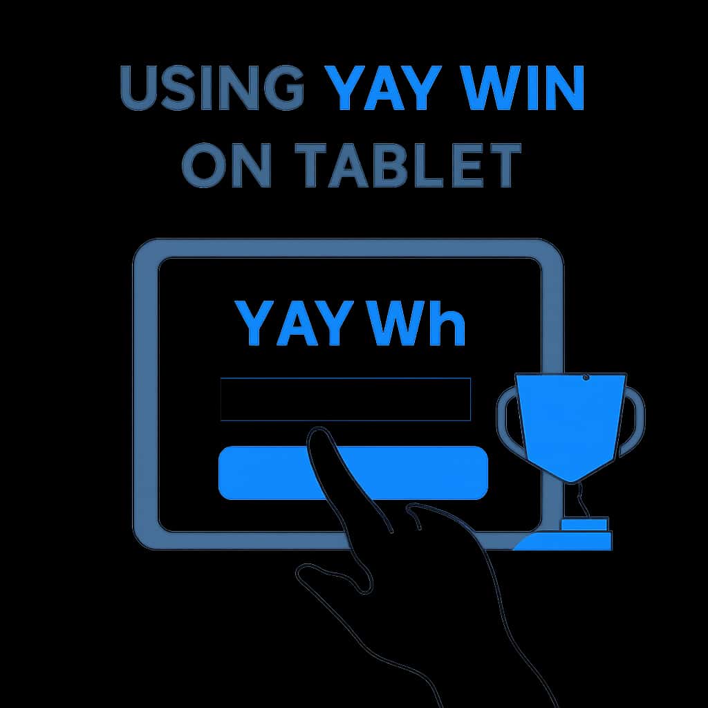 An illustration highlighting key features of using YAY Win on tablets.
