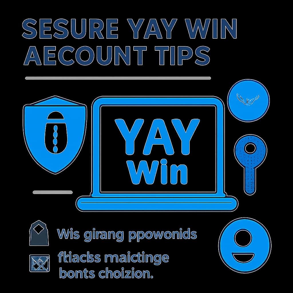 An illustration detailing secure practices for YAY Win accounts.