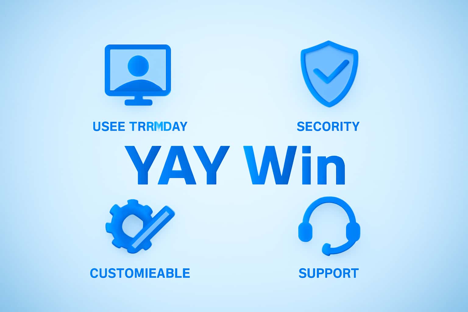 An illustrative image depicting the features of YAY Win in a tech-themed setting.