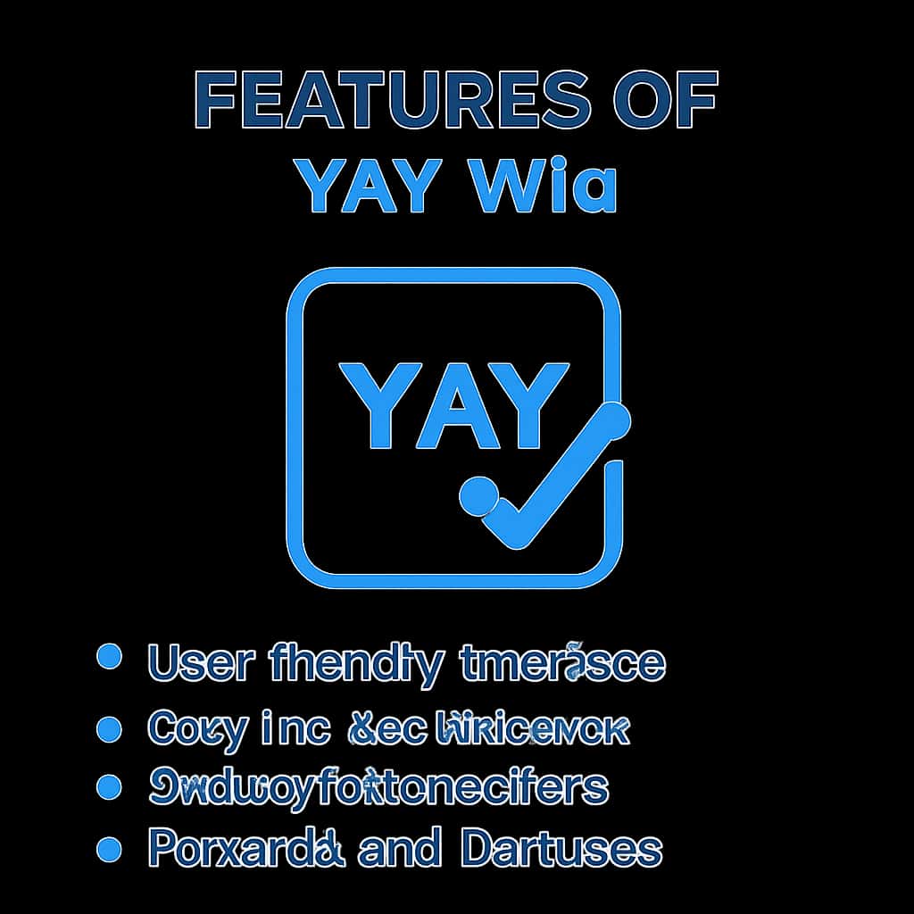 A diagram that explains the various features of YAY Win.