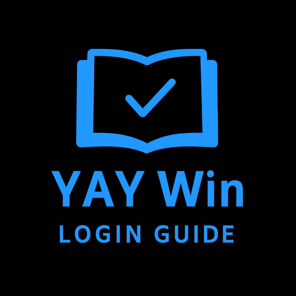 A badge design symbolizing assistance for the YAY Win Login Guide.